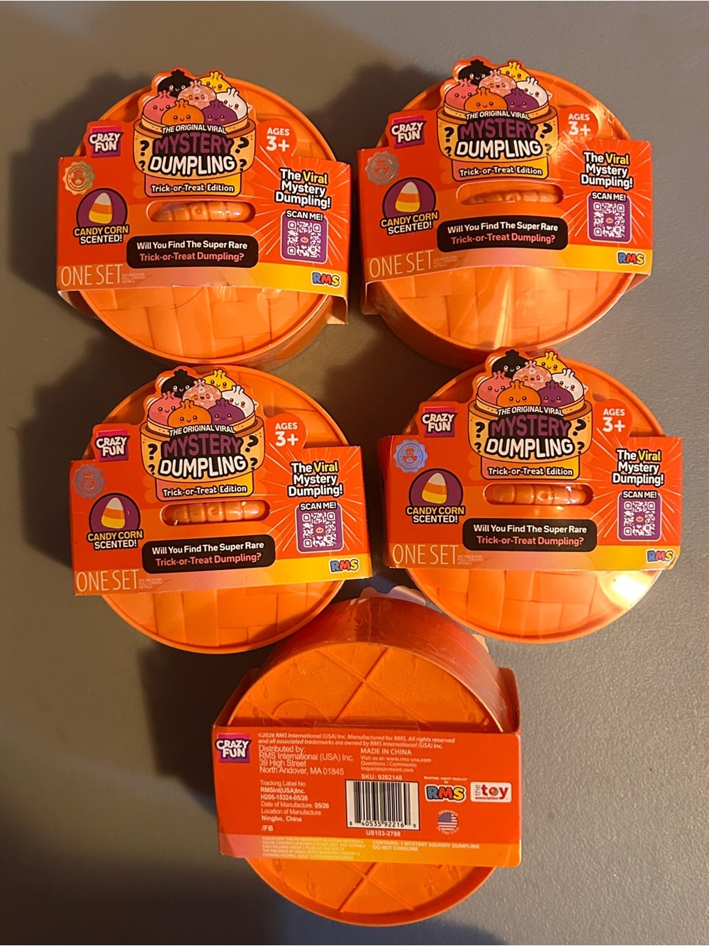 VIRAL RMS Crazy Fun Candy Corn Scented Squishy Dumplings Lot of 5 SEALED